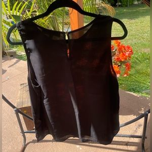Women’s sheer black sleeveless blouse